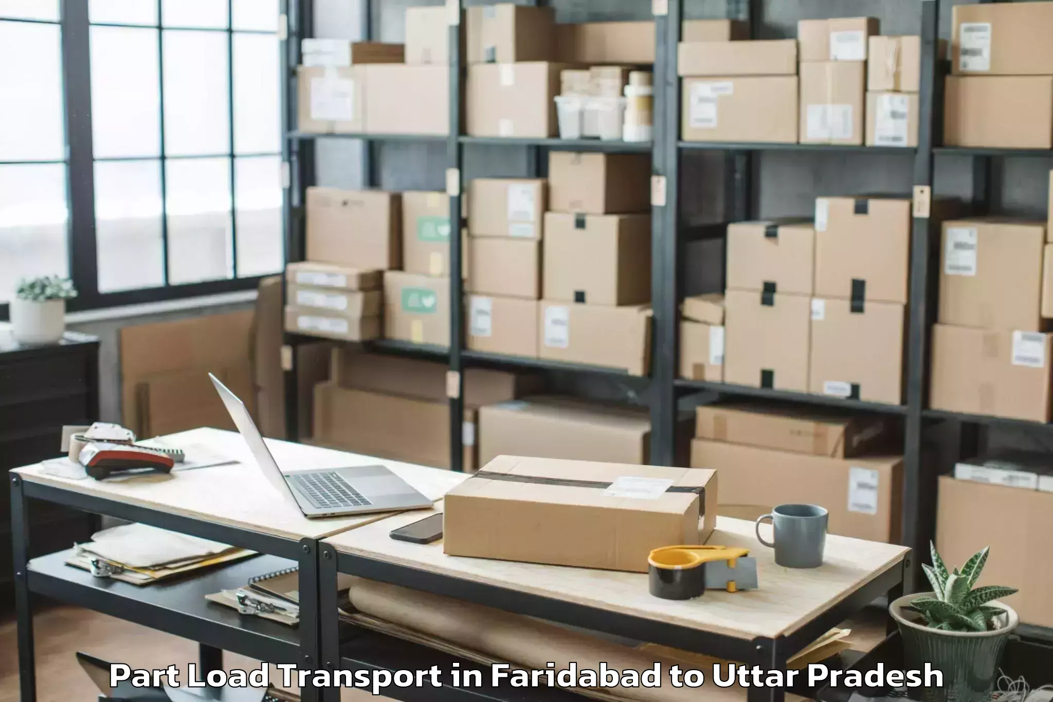 Faridabad to Mohanlalganj Part Load Transport Booking